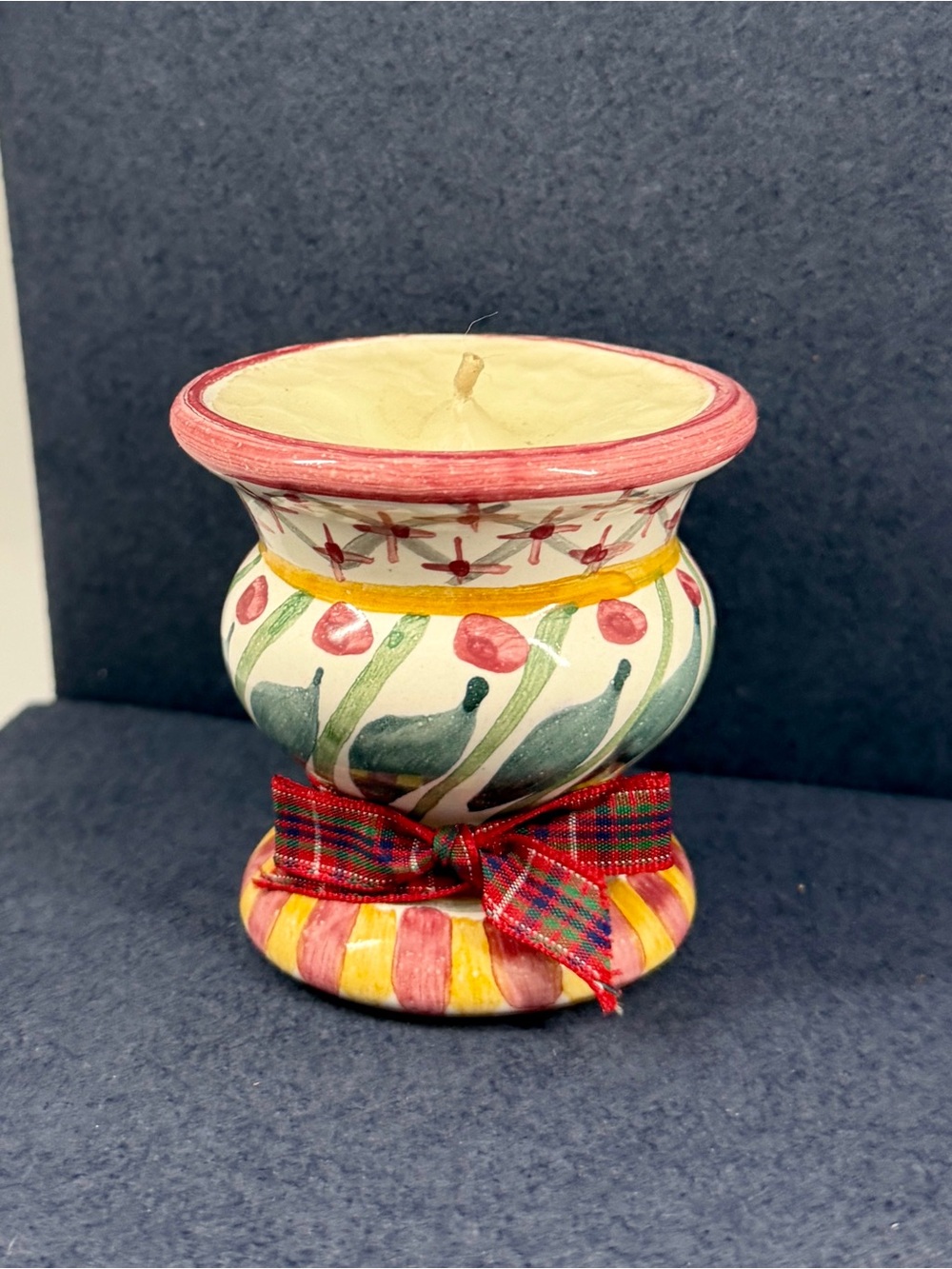 MACKENZIE-CHILDS Ceramic Candle Tea Light Votive Candle
